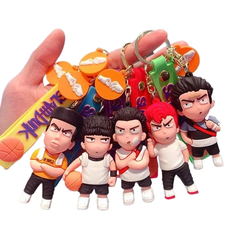 

Slam Dunk Keychain Trendy Car Keychain Anime Peripheral School Bag Backpack Creative Kawaii Cute Pendant Small Gift