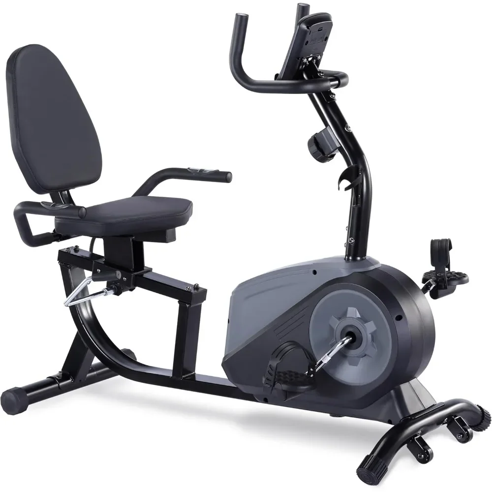 

Recumbent Exercise Bike Bluetooth Connectivity, 16 Levels Magnetic Resistance and Pulse Rate Monitor, 350 LB Weight Capacity