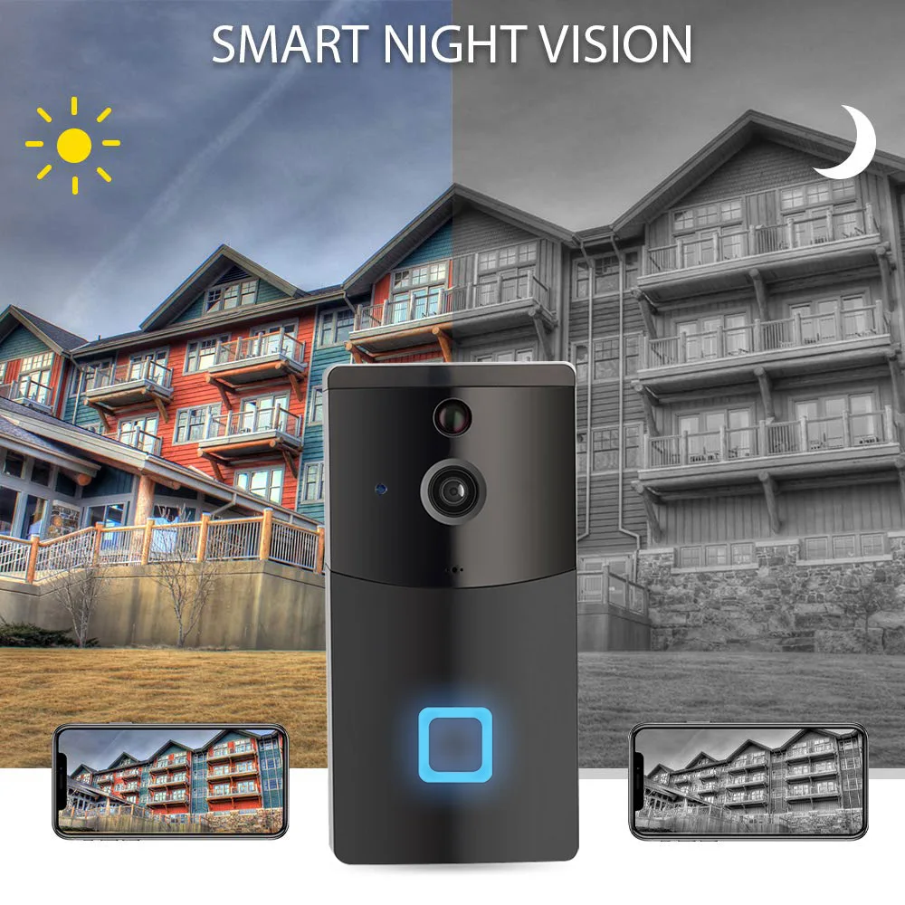

Tuya Smart Wifi Doorbell Network Wireless Video Intercom Camera Infrared Night Vision Two-way Voice Intercom Alarm Push Monitor