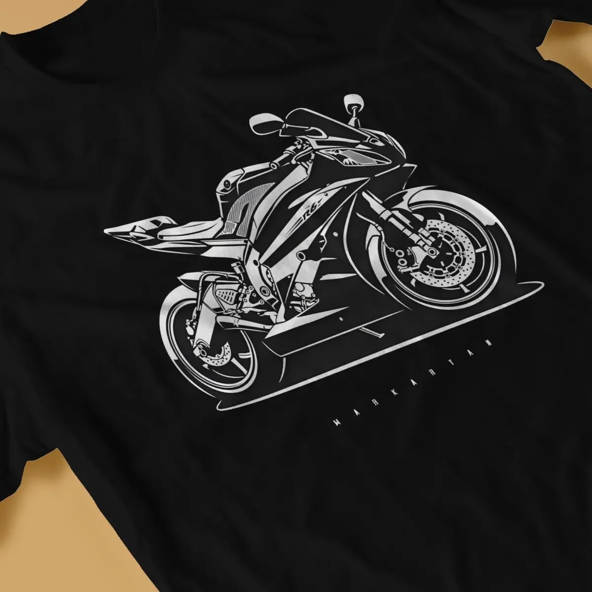 Y-Yamaha Creative TShirt for Men YZF R6 Round Collar Pure Cotton T Shirt Personalize Gift Clothes OutdoorWear