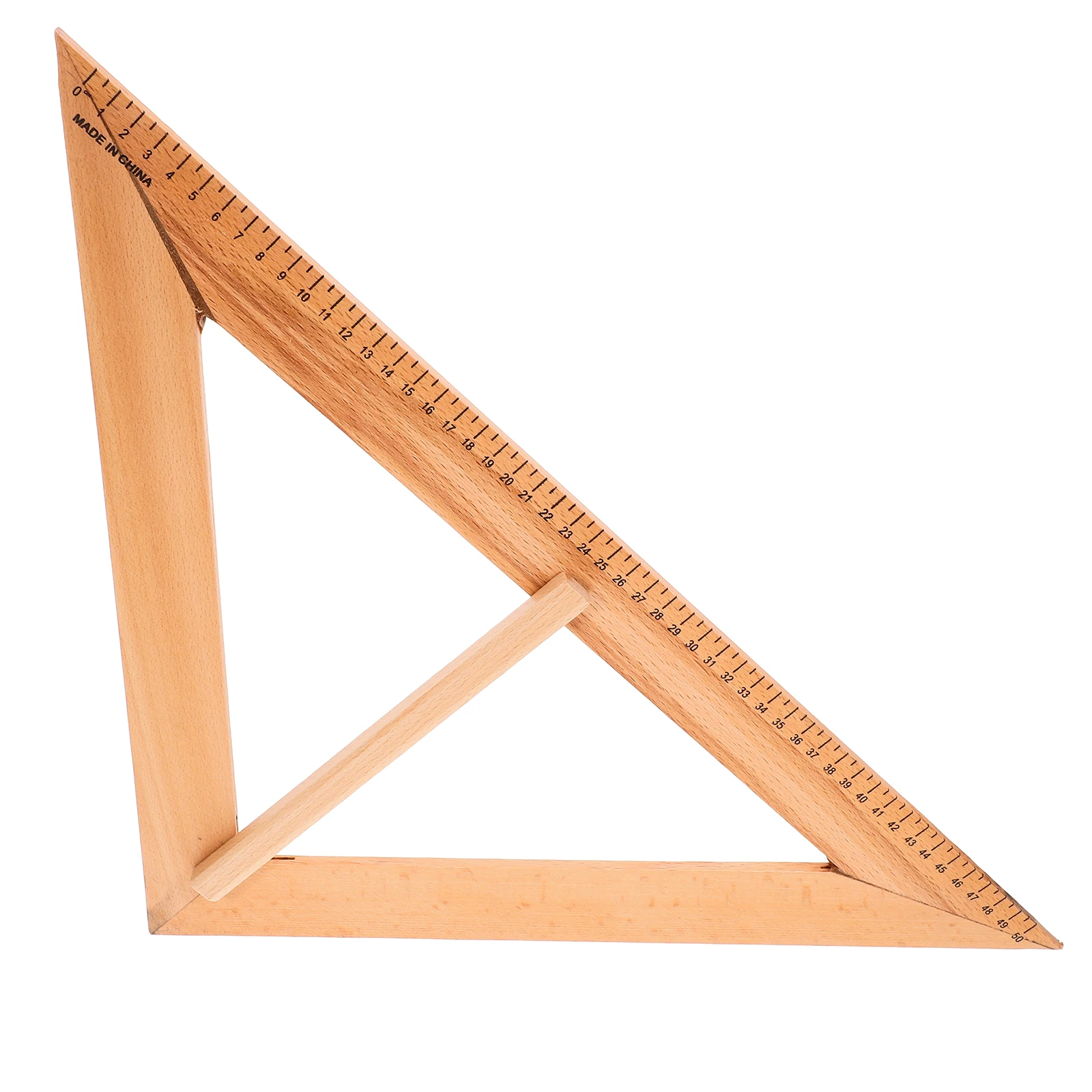 Triángulo de aula de geometría de enseñanza de plástico resistente para medición de ángulo, herramienta de dibujo de matemáticas de escala clara, ligero