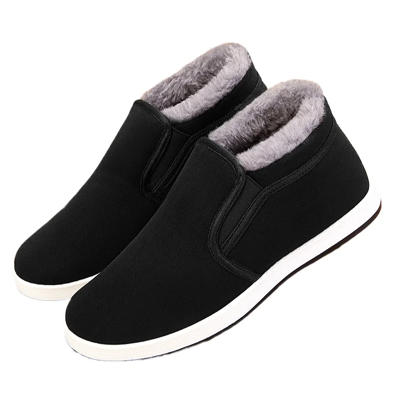 Old Beijing Cotton Shoes Men Winter Thickened Cloth Shoes Soft-soled High-top Warm Boots Boots for Middle-aged Elderly People