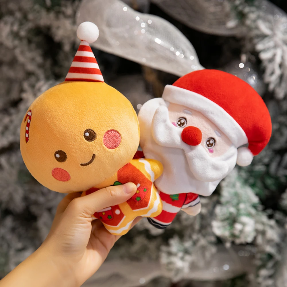 Kawaii Kerst Kerstman Kleine Knuffels Schattige Sneeuwpop Zachte Poppen Rendier Knuffeldier Plezier Peperkoek Man Plushie Geschenken