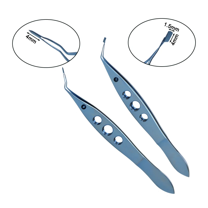 GREATLH Ophthalmic Forceps Nucleus Fragment Forceps Autoclavable Ophthalmic Instrument Titanium