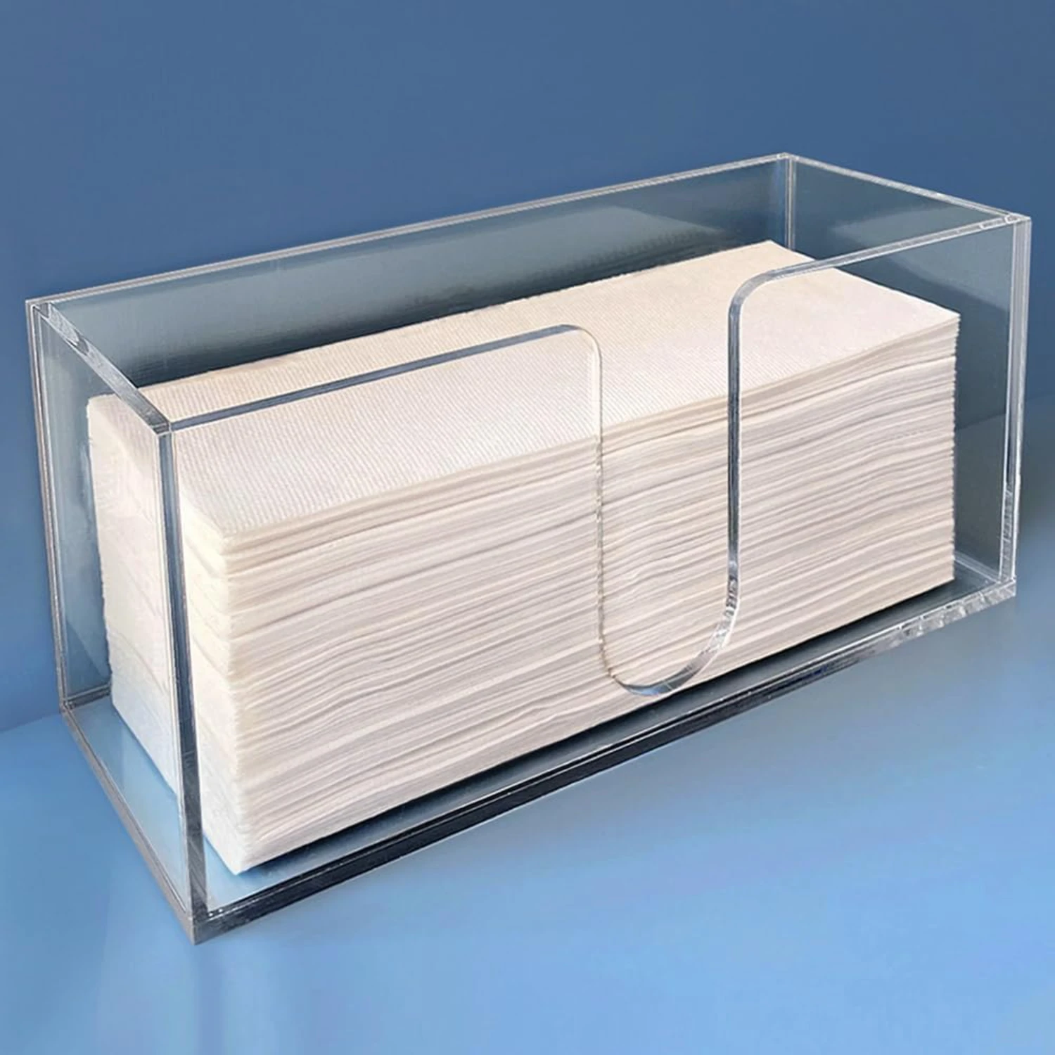 

Стильный и удобный акриловый диспенсер для бумажных полотенец для ванной и кухни — высококачественный, прочный держатель для тройного сложения Disposa