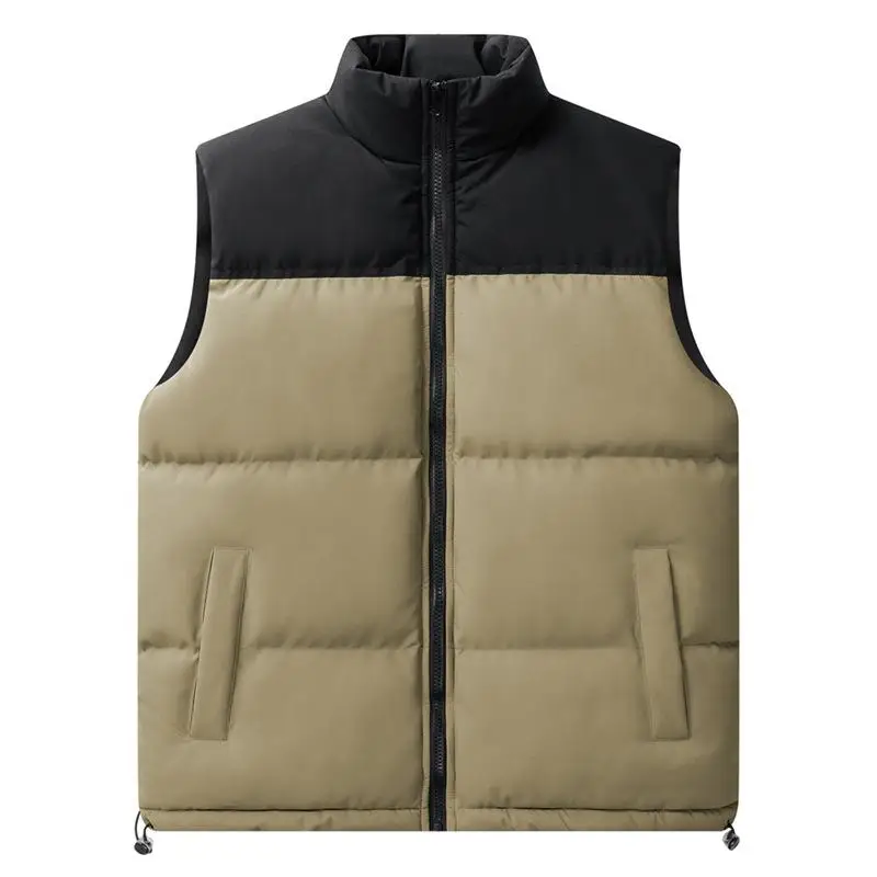 Men's Sleeveless Jacket Down Vest Printed Logo Customized Outdoor Sports Skiing Mountaineering Waterproof 6XL 7XL Coat