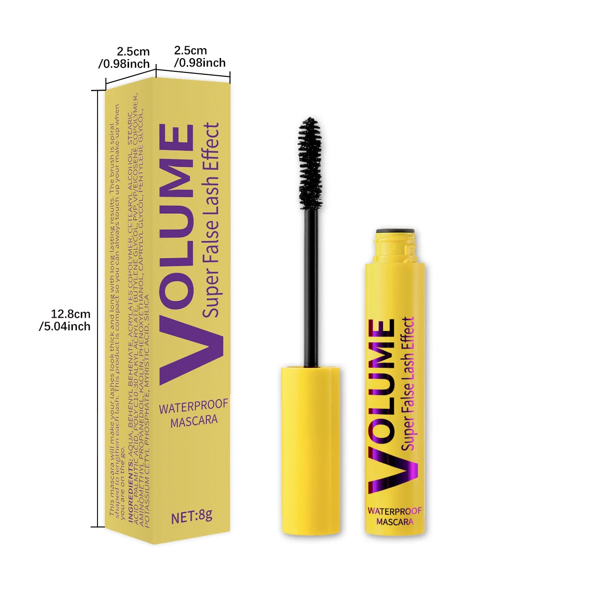 Mascara nero riccio a lunga tenuta, impermeabile, resistente al sudore, anti-sbavature e 12 ore di trucco per creare un look perfetto per il trucco