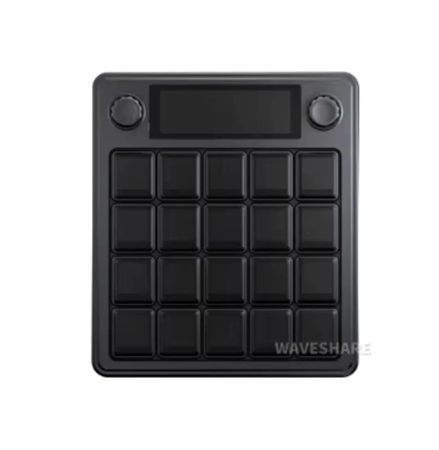Chipboard Waveshare MK20 Multi-Functional AI Voice Control Panel Onboard 0.85inch Mechanical LCD Macro Keys Dual-Knob