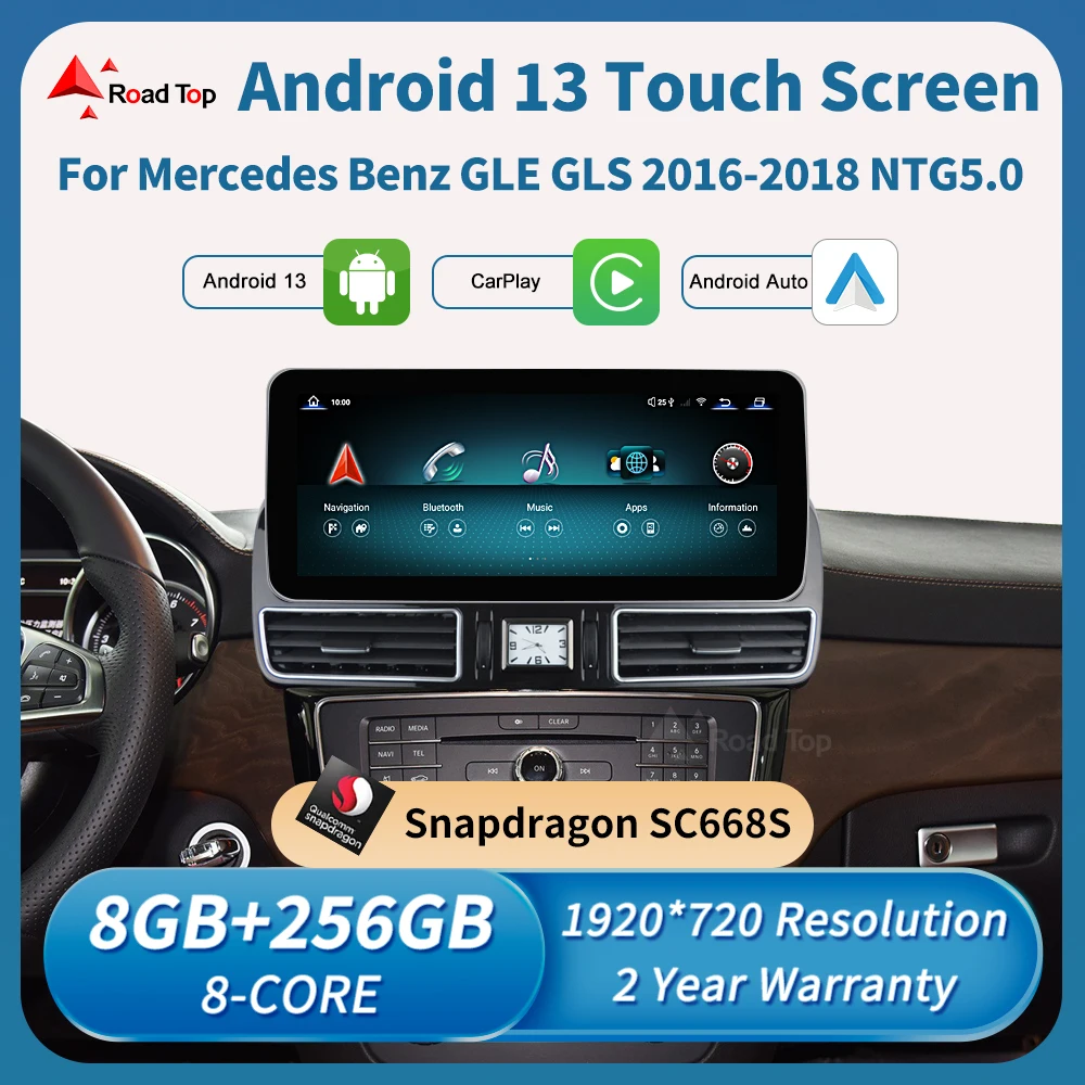 

Android 13 Car Radio Multimedia Player For Mercedes Benz GLE GLS NTG5.0 Head Unit Carplay Screen GPS Navigation Bluetooth WiFi