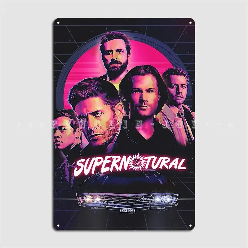 Supernatural Metal Sign Pub Mural Printing Wall Decor Tin Sign Posters