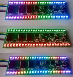 LED Indicator RGB MCU Display Pattern Dual Channel 24 LED VU Level Indicators Meter FOR Amplifier Module Board diy