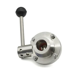 Vacuum Sanitary Butterfly Valve - 304 SS KF16/KF25/KF40/KF50 Flow Control Cut-off for Vacuum System Homebrew Industrial
