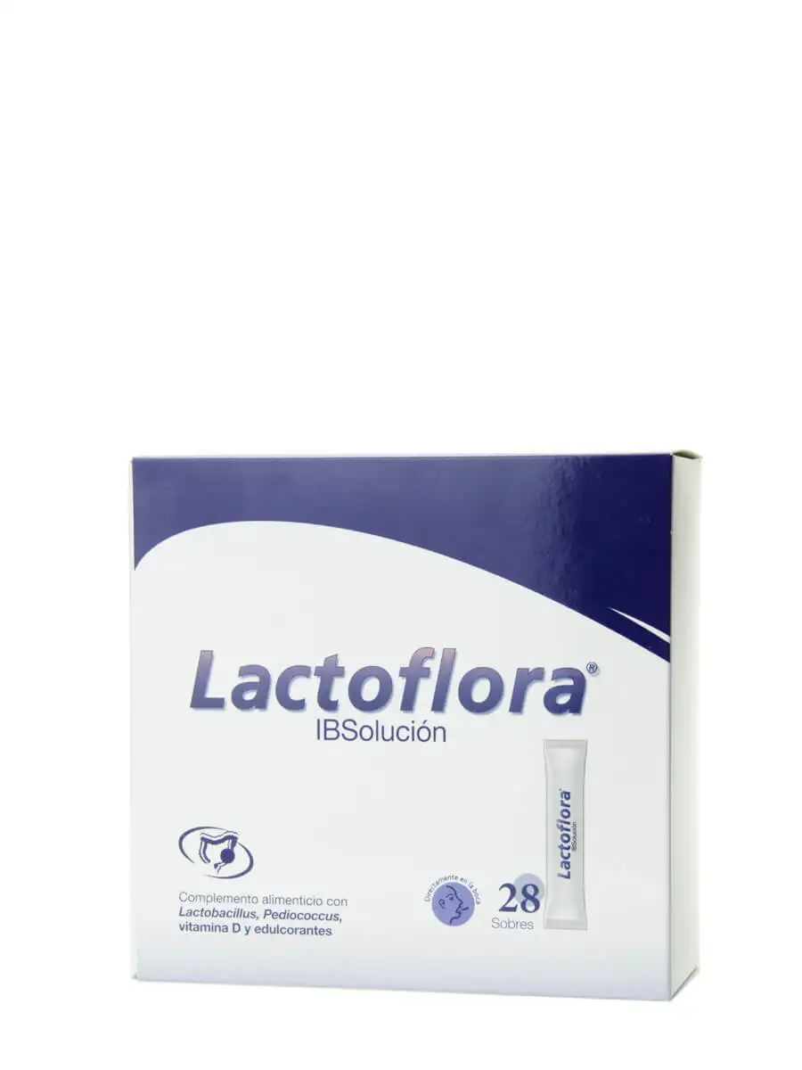 Lactoflora ib solution 28 sticks raspberry flavor-reduces intestinal discomfort and strengthens the immune system.