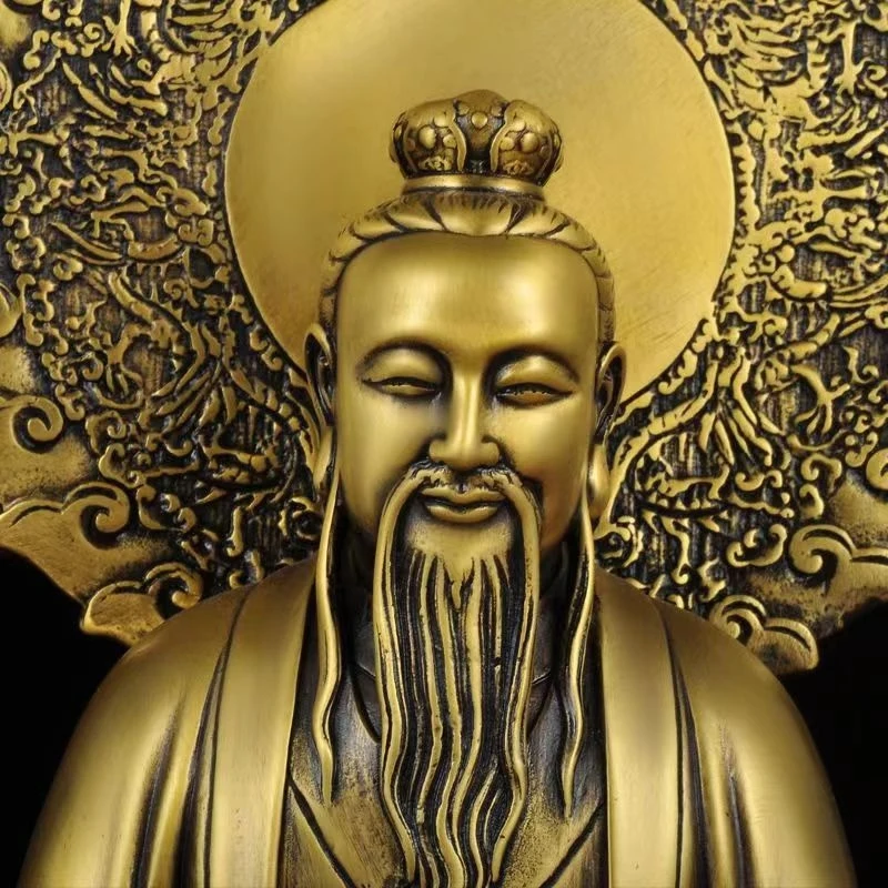 Brass Original Ornaments, Statues Of The Three Pure Immortals, Tai-Shang Lao-Jun Bronze Spirit Crafts, Bao Tianzun, Dao