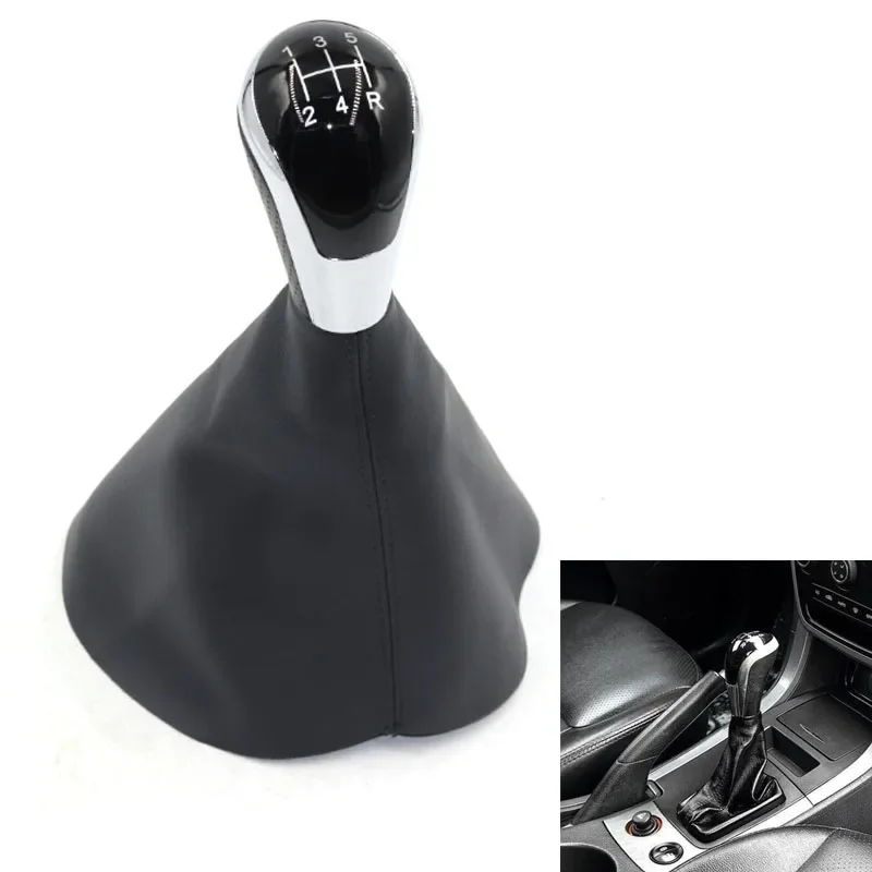 5 Speed Manual Pu Leather Car Shift Gear Knob Lever Gaitor Boot Cover For Geely Emgrand X7