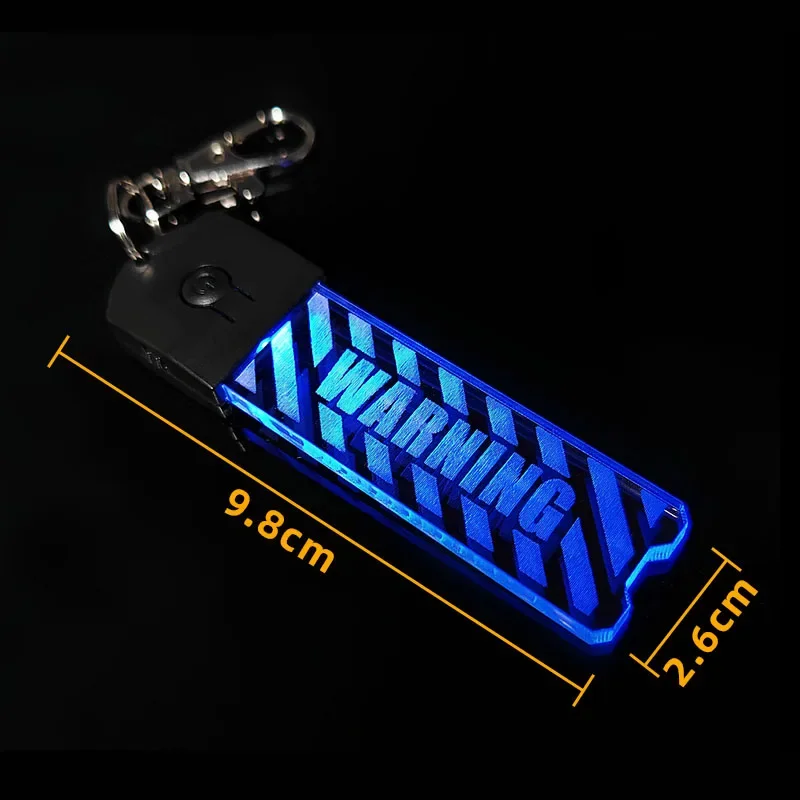 Tactical Warning Flashing LED Light Variable Color Charging Keychain Portable Outdoor Light Strip Safety Warning Lamp