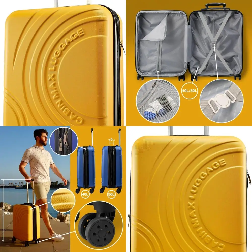 

Maxi Hardshell Trolley, Tuscan Yellow, 55x40x20cm Luggage