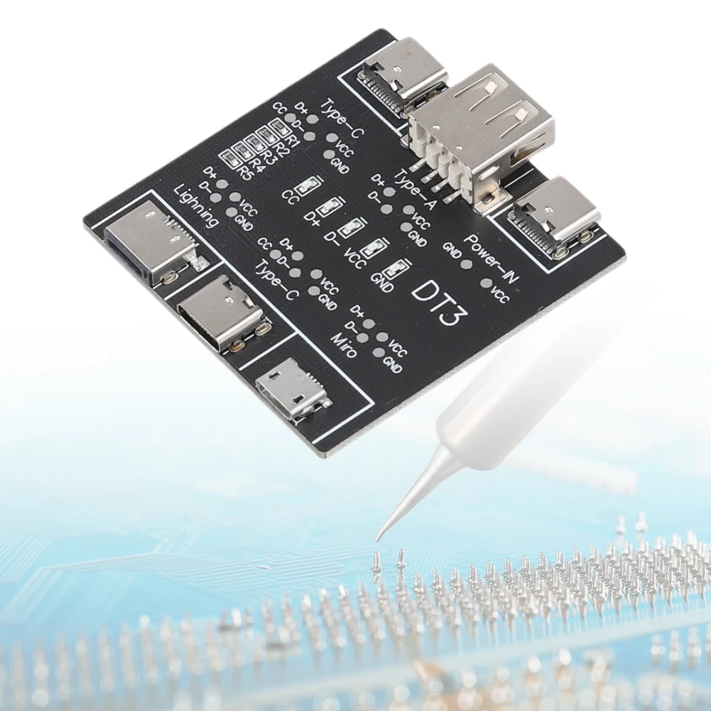 DT3 Data Cable Test PCB Board USB Type-C Date Cable On-Off Detection Data Cable Inspection Board for IPhone Android
