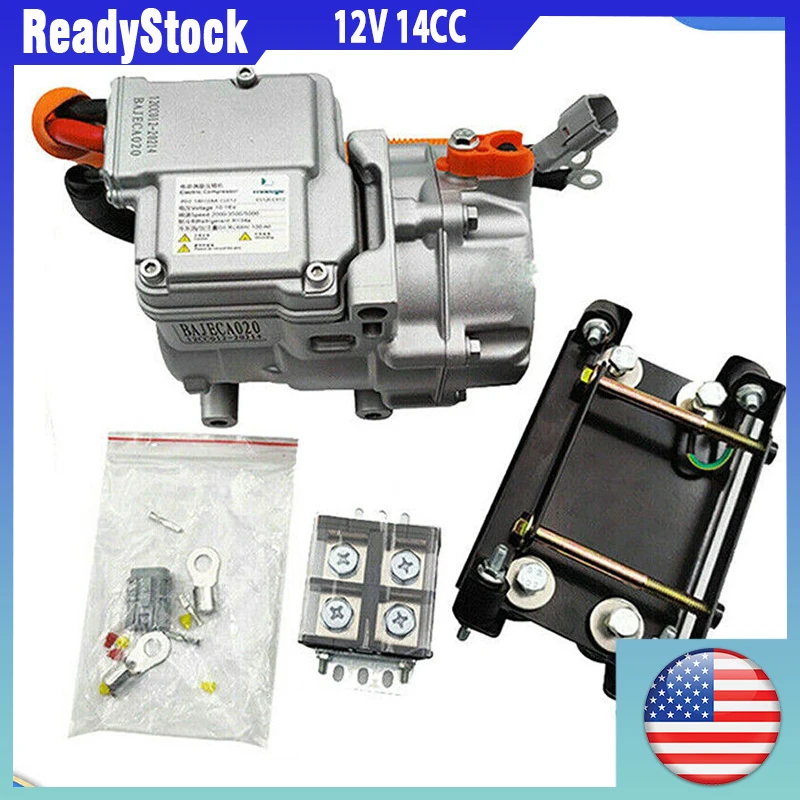 Aspligo Universal 12V 14CC Electric Air Condition Compressor Auto Air Conditioner compressor For Camp Car Truck Bus Boat Camp