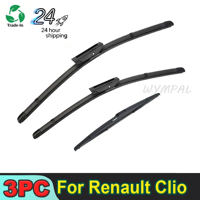 

WYMPAL Wiper Front & Rear Wiper Blades Set For Renault Clio MK 3 Hatchback 2005 - 2012 Windshield Windscreen Window 24"+16"+14"