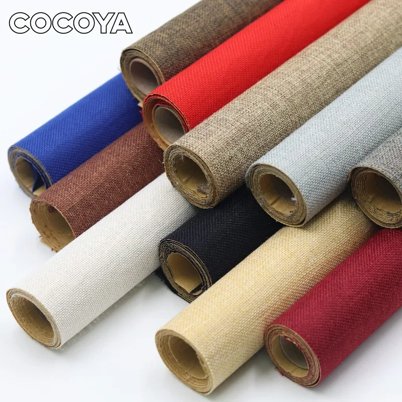 

DIY Self Adhesive Linen Fabric Not Leather, Self-adhesive Fixing Sheet, Durable Fabric Sofa Repair Kit Suitable for Leathercraft