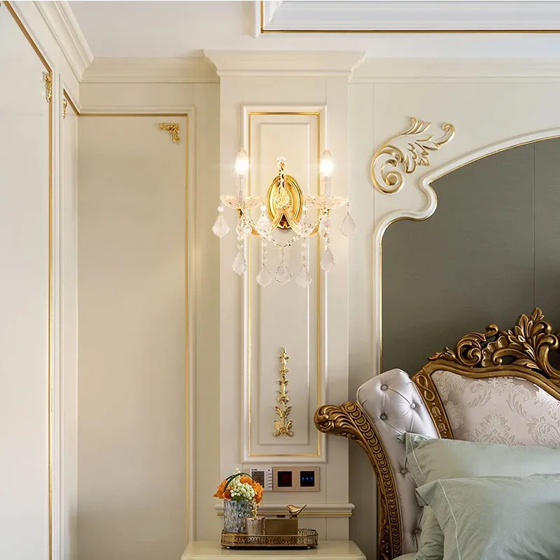 Maria Theresa Kristall Wand leuchte Beleuchtung kreatives Design Schlafzimmer LED Kristall Wand leuchte Nacht bett nach Hause moderne Wand leuchte – Detail 1