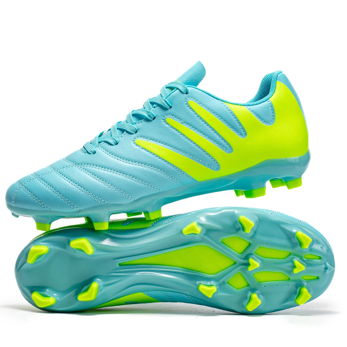 

Competition Grade AG/FG Football Boots，Soft PU Fabric Hybrid Upper，TPU High-grip Sole，Anti-slip Wearproof Teenager Outdoor