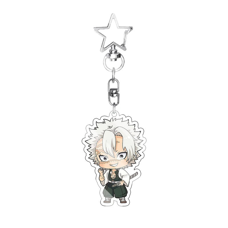 Q Version Demon Slayer Cartoon Acrylic Keychain, Anime Character Pendant