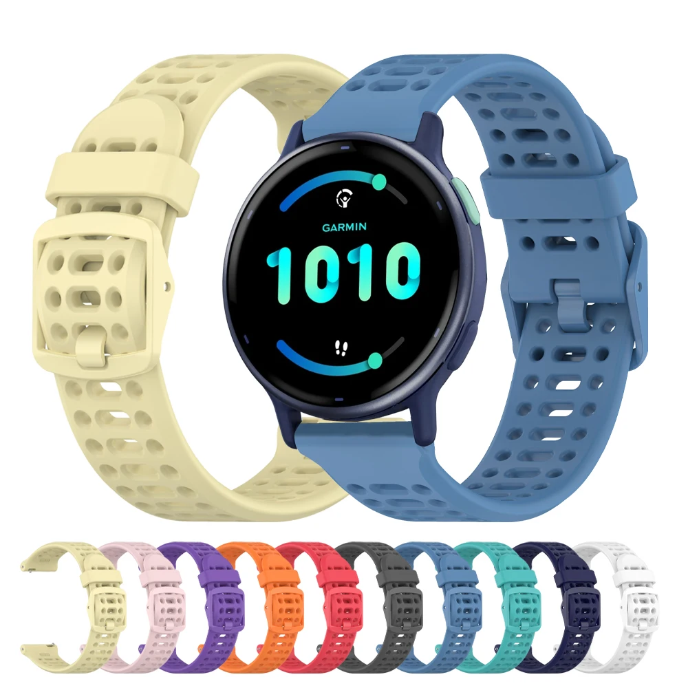1 قطعة الرياضة 20 مللي متر 22 مللي متر سيليكون حزام ل Garmin Vivoactive 6/5/4 الفرقة ل Amazfit GTR/شاومي ساعة S4 سوار معصمه Correa