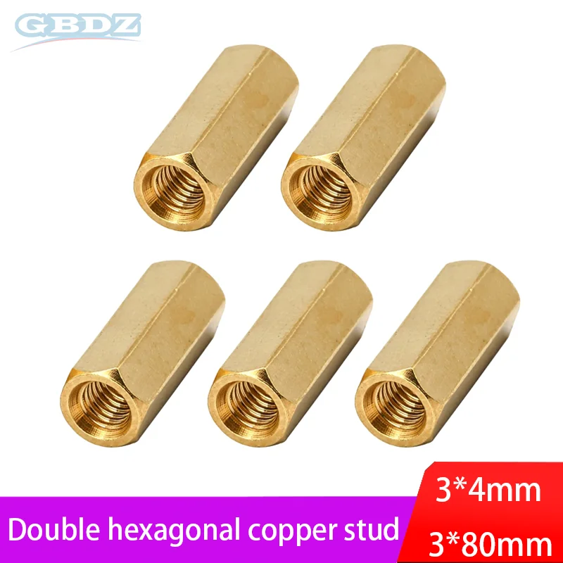 

5/10/20/40pcs M3 Copper Hex Double Pass Screw Stud Motherboard Machine Box Isolation Column Brass Nut Post