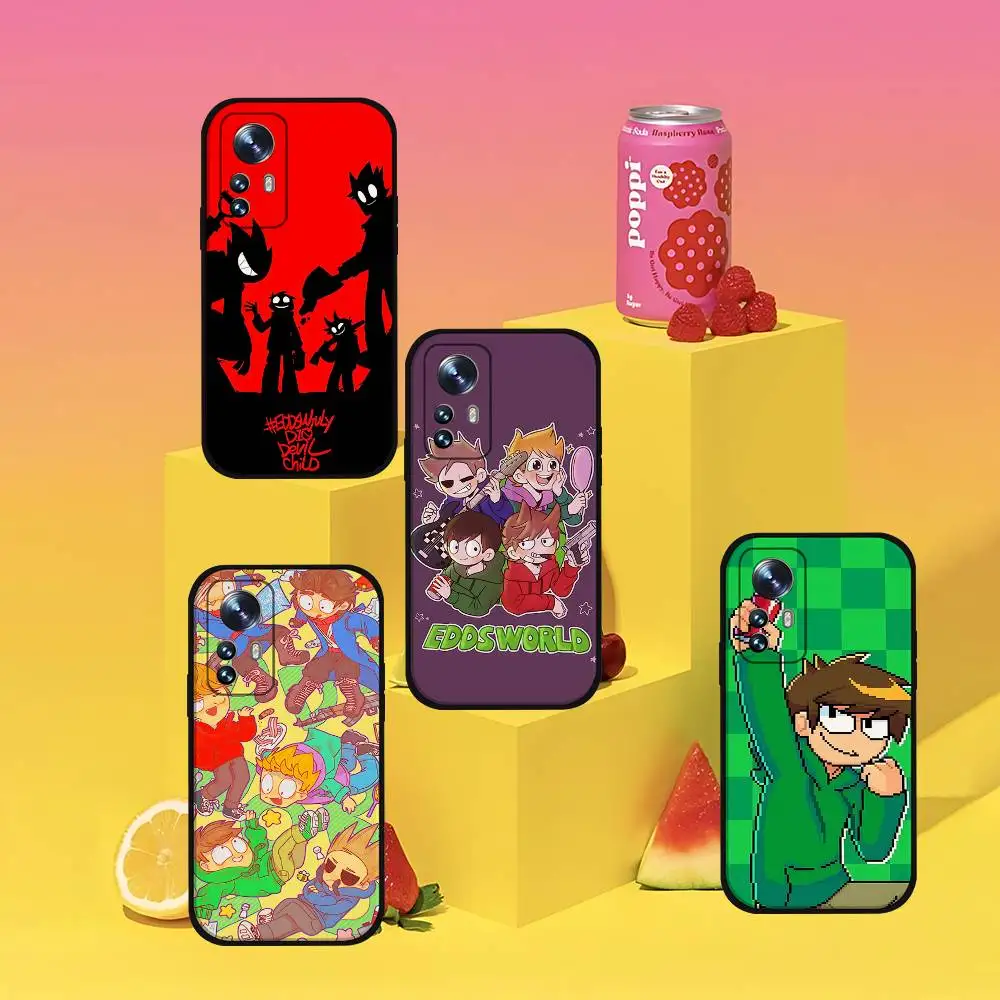 

Anime E-Eddsworld Phone Case For Xiaomi 11 12 Redmi Note 11 5G 8T 9A 9 10T Note 8 9 12SUltra Shockproof, Slim, Black,Case