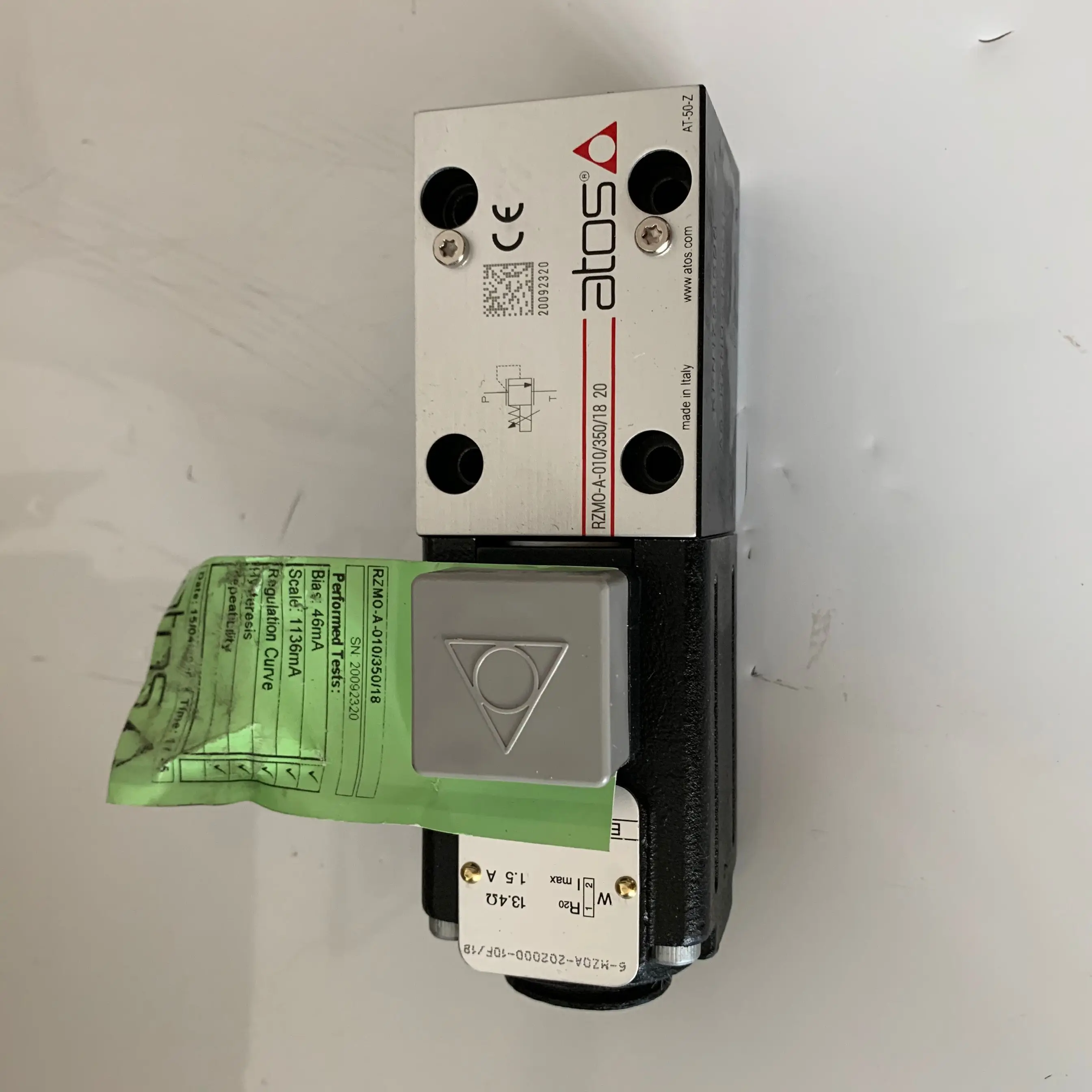 RZMO-A-010/350/18 20 RZMO-A-010 ATOS صنع في إيطاليا الأصلي النسبي في المخزون Hydraforce SUN HYDRAULICS EATON