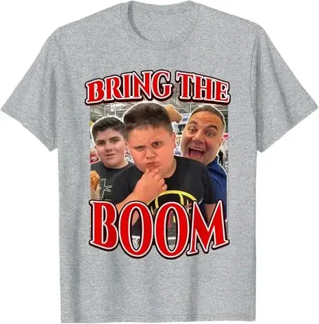 أحضر The Boom Rizzler-Camiseta divertida de regalo para hombre camiseta humoristica a la moda para niños camiseta con fraema