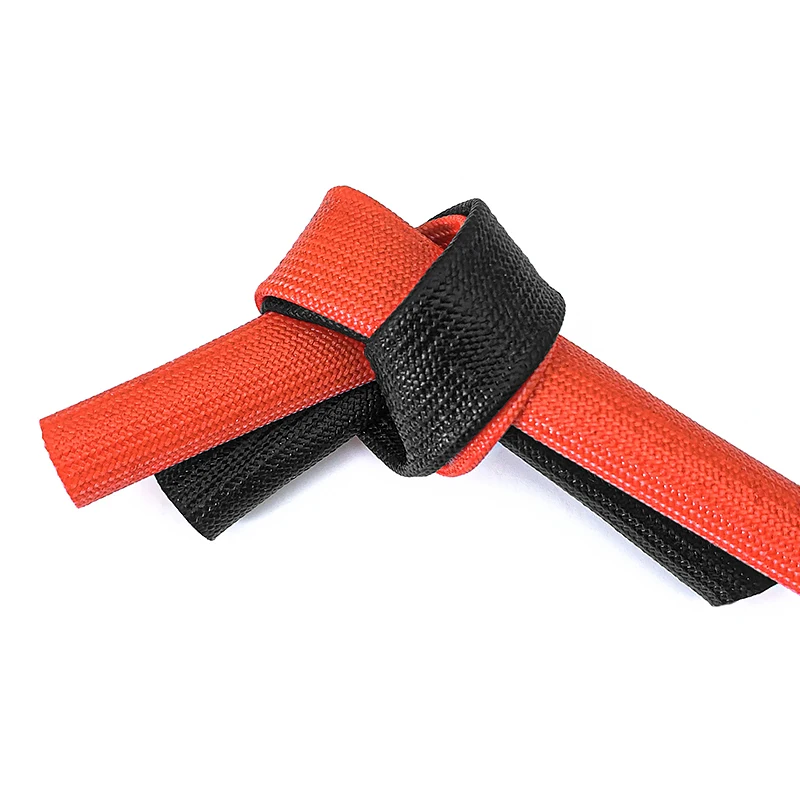 1-20mm Alkali Free Glass Fiber Sleeve High Temp 200Deg.C Flame Retardant 1.2KV Insulating Cable Protection Tube