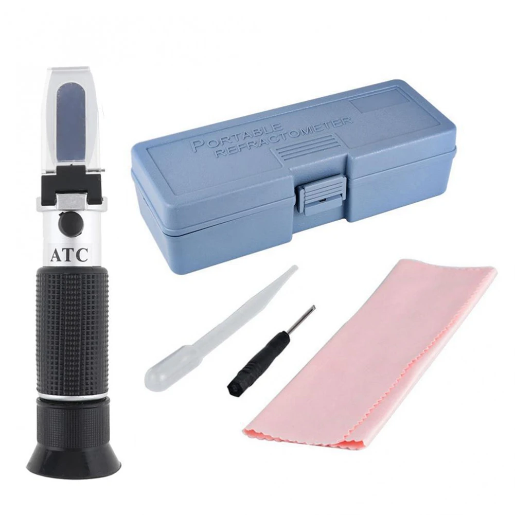 Hot Trend-Handheld Refractometer Sugar Concentration Meter Densimeter 0-32% Brix Saccharimeter Sugar Tester Fruits Grapes