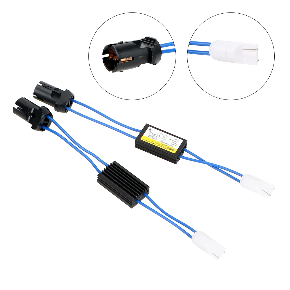 Auto LED Decoder Canbus Kabel OCB Last Widerstand Warnung Canceller Decoder T10 12V 2Pcs Auto Lichter KEINE Fehler