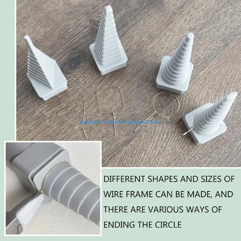 

E56A 4PCS Пластиковой башня Обмотка стержня измерение украшения для создания инструментов
