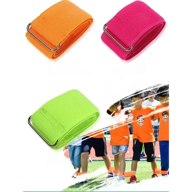 1PC Two-man 3-legged leg straps elastic band Game 2-man 3-legged ankle straps game leg straps bundle running