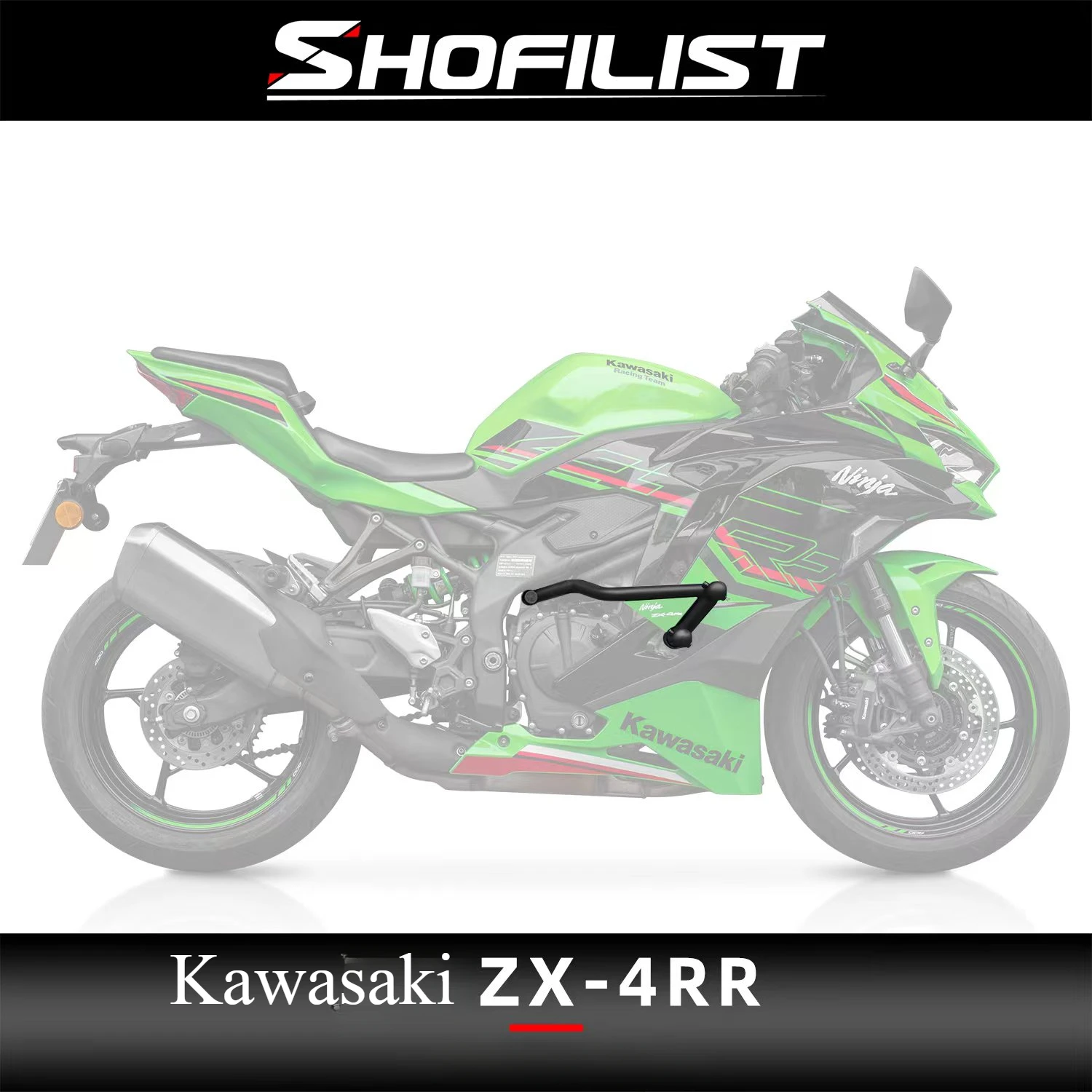 

For Kawasaki ZX4-R/RR Modified Bumper, High Carbon Steel Bumper Aluminum Alloy Anti Drop Head Thickened Anti Drop Bumper