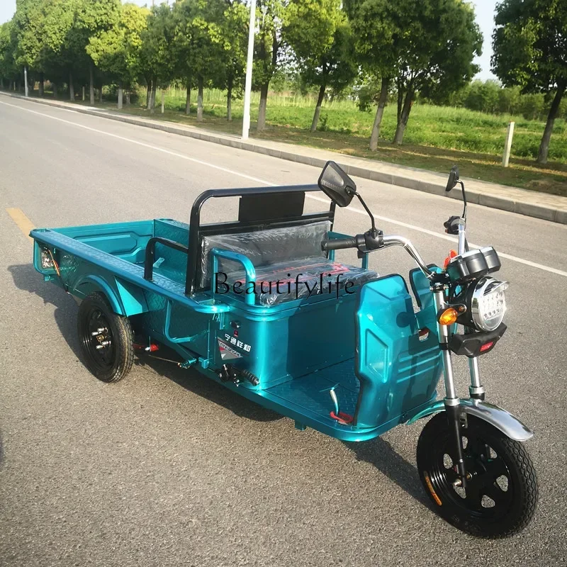 Electric Tricycle Freight Load Trolley Battery Car Large Agricultural Stall Express Truck