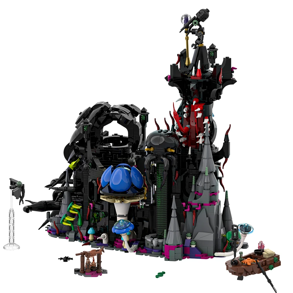 MOC Eldritch Castle Bouwstenen Model Horror Monster Huis Black Eldritch Castle Architectuur Bricks Montage Speelgoed Kids Gift