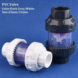 1Pc I.D 25/32mm UPVC zawór zwrotny zawór zwrotny klapy zawór jednokierunkowy nawadnianie ogrodu Adapter do rura PVC akwariowego