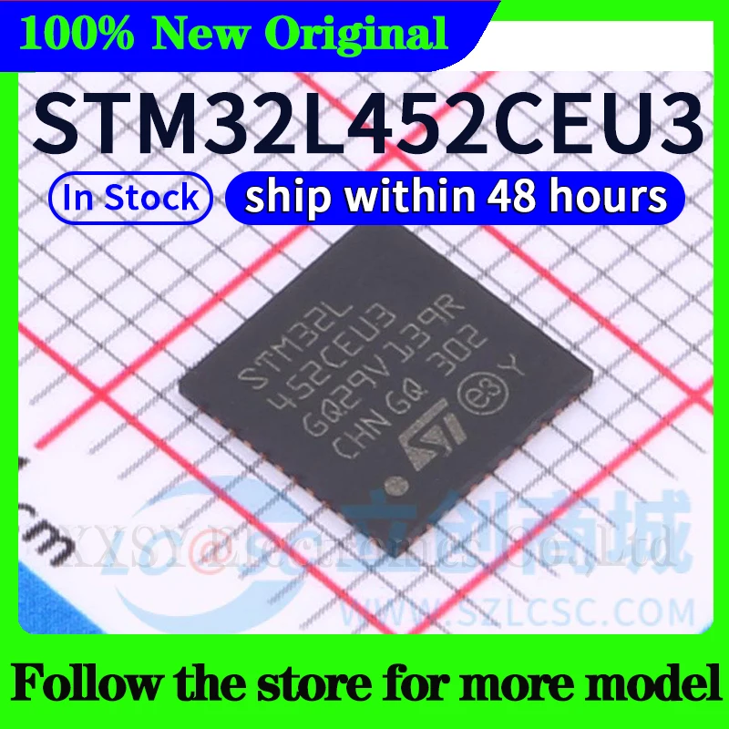 STM32L452CEU6 STM32L452CCU6 STM32L452RET6 STM32L452RCT6 STM32L452VET6 STM32L452VCT6 STM32L452REY6 في المخزون 48 ساعة السفينة