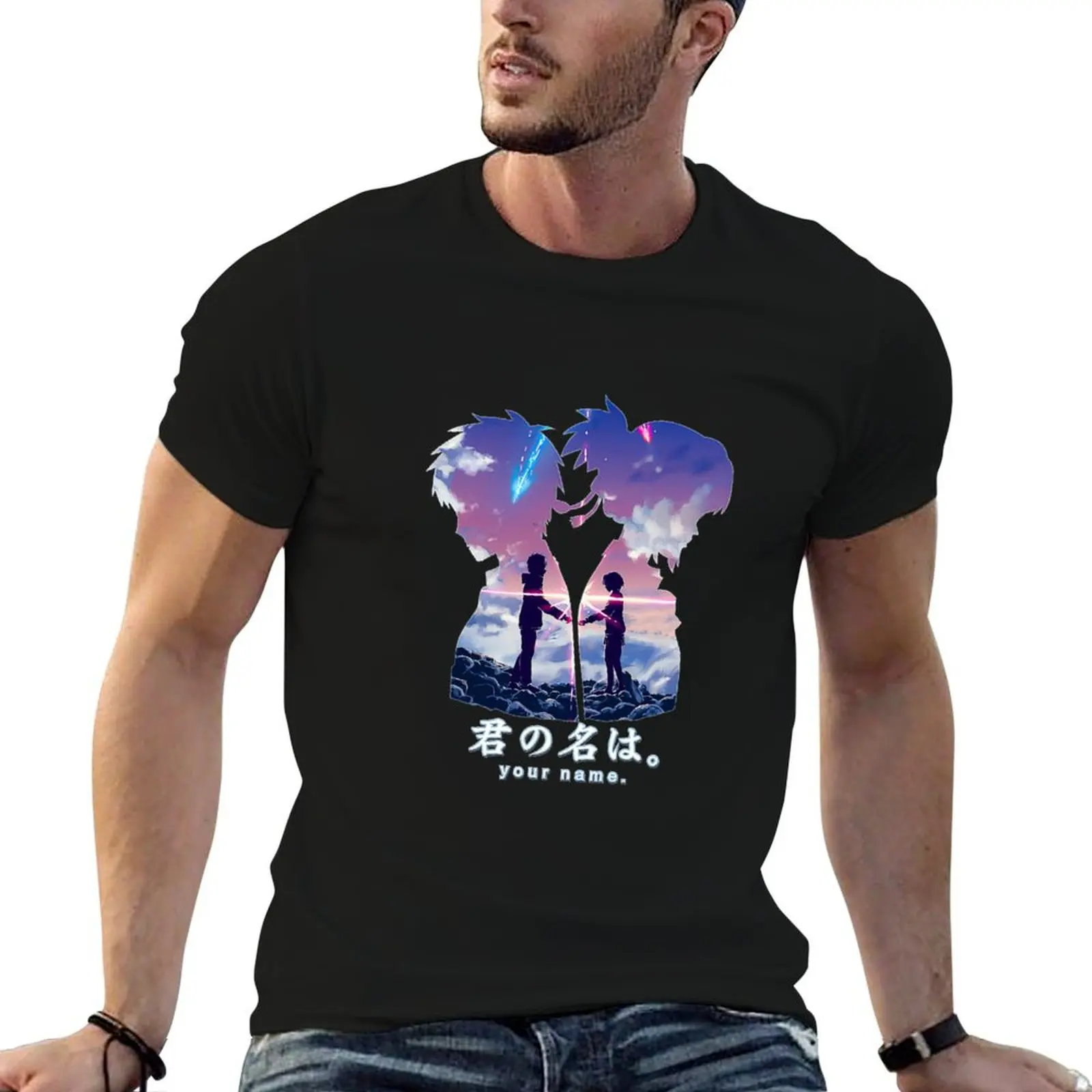 

Kimi no na Wa T-Shirt black cotton t-shirt plain for man package t shirt man designer T-Shirt