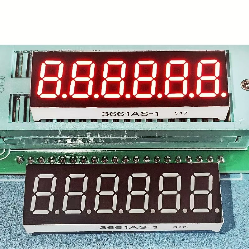 10PCS x 0.36 inches Red Common Cathode/Anode 6 Digital Tube 3661AS 3661BS 14pins LED Display Module
