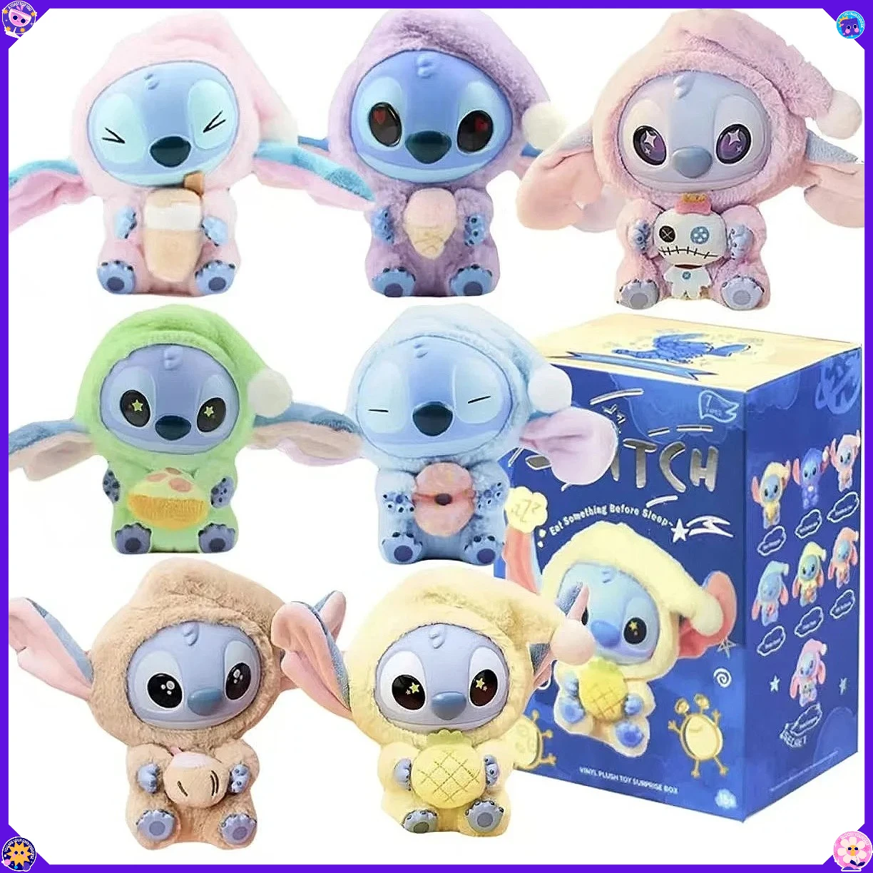 

# !/2025 Новый Miniso Disney Stitch Eat, Sleep Series Виниловая слепая коробка Подвеска Милая кукла Таинственная коробка Игрушка Плюшевая кукла Праздничный подарок