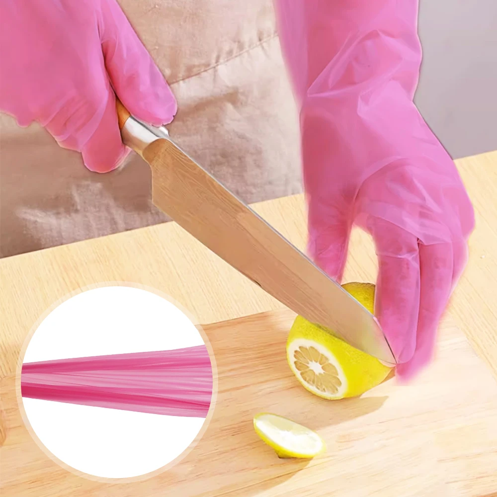 50/100PCS Disposable Long Arm Glove Plastic Film Farm Cattle Sheep Glove Vet Plastic Glove Veterinary Examination Supplies