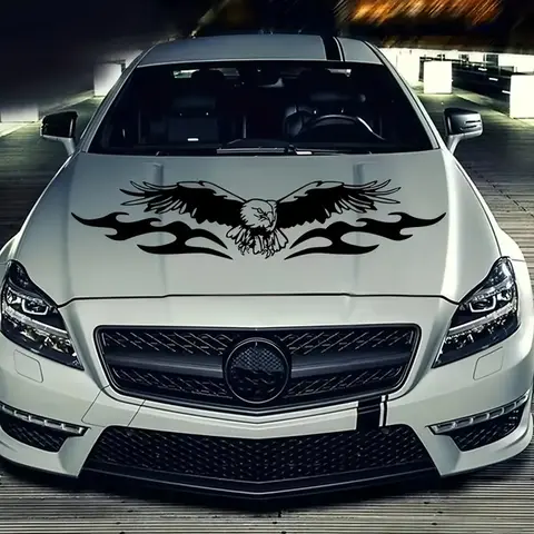 Pegatina de coche con alas extendidas de águila voladora, pegatinas creativas y divertidas para fanáticos y amantes de los dibujos animados, alta calidad para coches, camiones y motocicletas