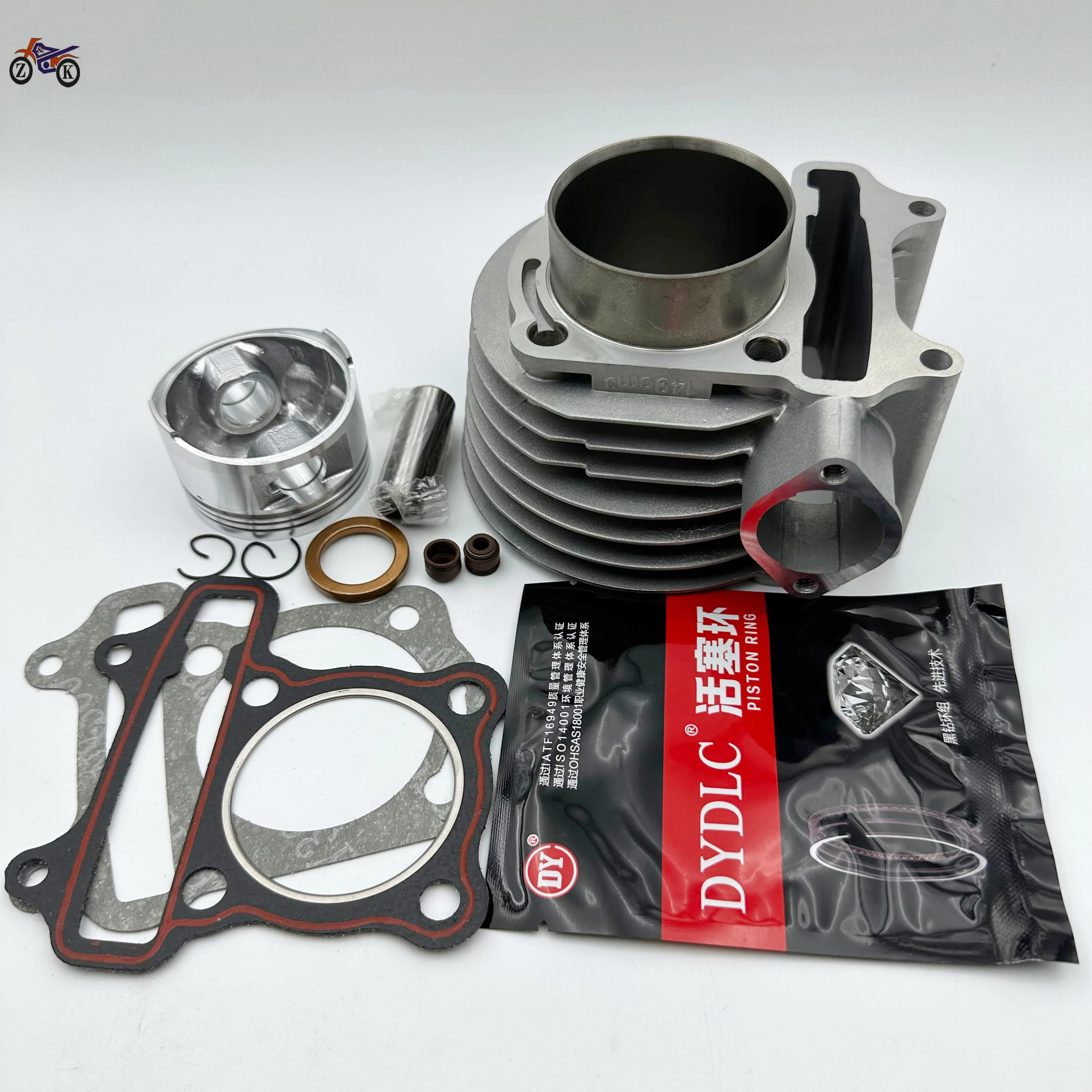 Motorcycle Barrel Cylinder Piston Kit Upgrate for YAMAHA GY6 150 RSZ DIO JOG（East Asia Piston Ring）