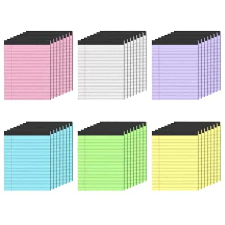 

Colored Legal Pads Yellow Legal Pads. 4 Pack Note Pads. Wide Ruled Notepads. with Sturdy Back Perforated Writg Paper Pads Color